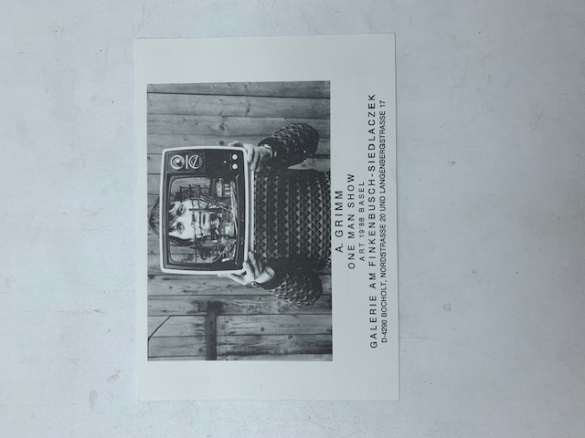 A. Grimm. One man show art 1988 (Cartolina invito)